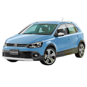 Blue Volkswagen Polo Cross with a modern design and sporty features.